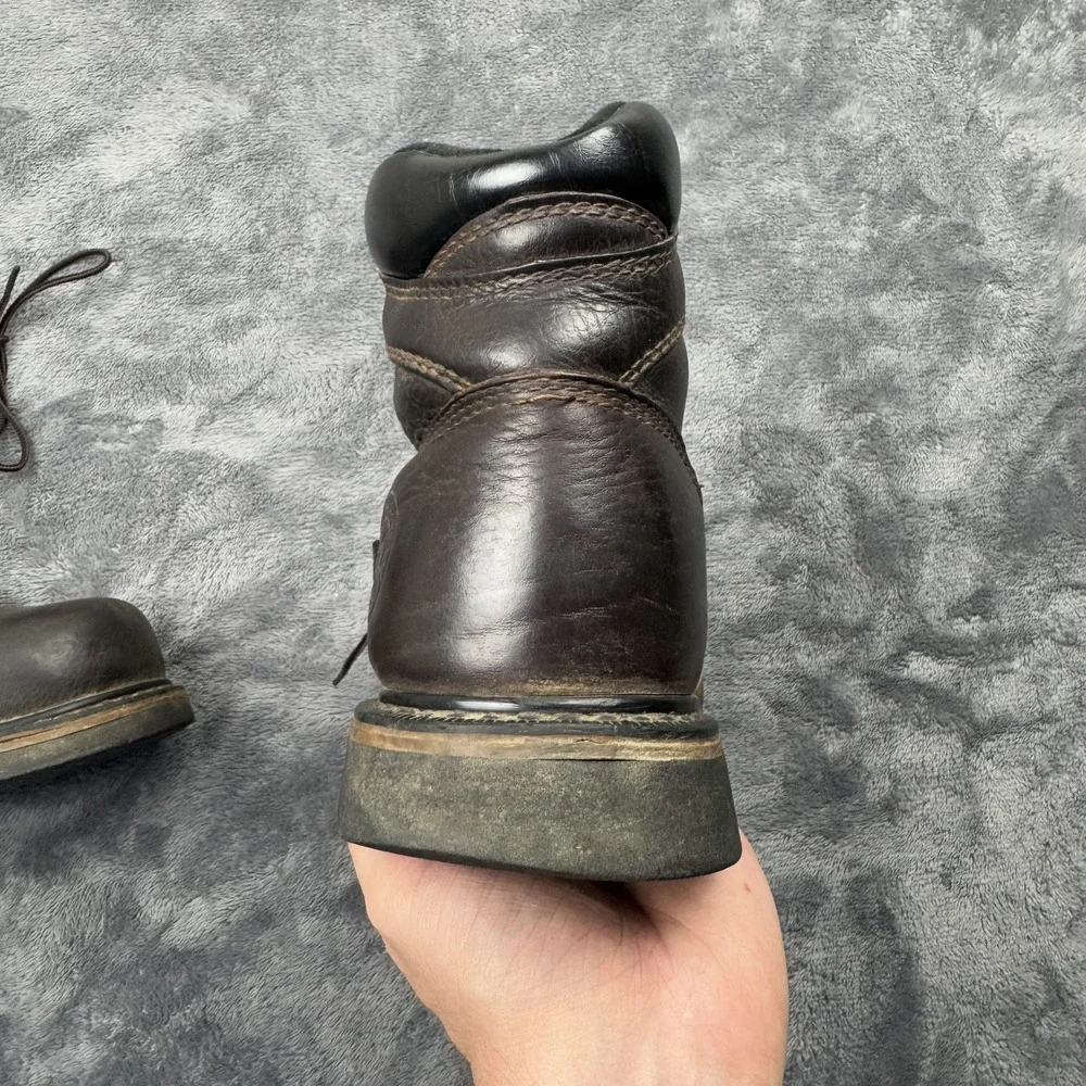 Red Wing Irish Setter Work Boots Mens 9.5 E2 Brown Leather Steel‎ Toe Lace Up